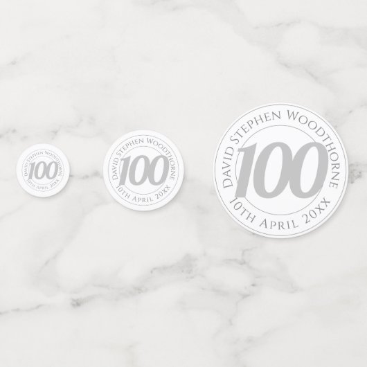 Geburtstagsfeier Personalisierte Co Konfetti (Rückseiten)