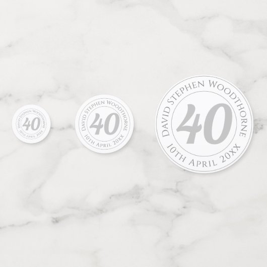 Geburtstagsfeier Personalisierte Co Konfetti (Rückseiten)