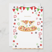 Geburtstagsfeier, Pizza Geburtstagsparty Einladung (Rückseite)