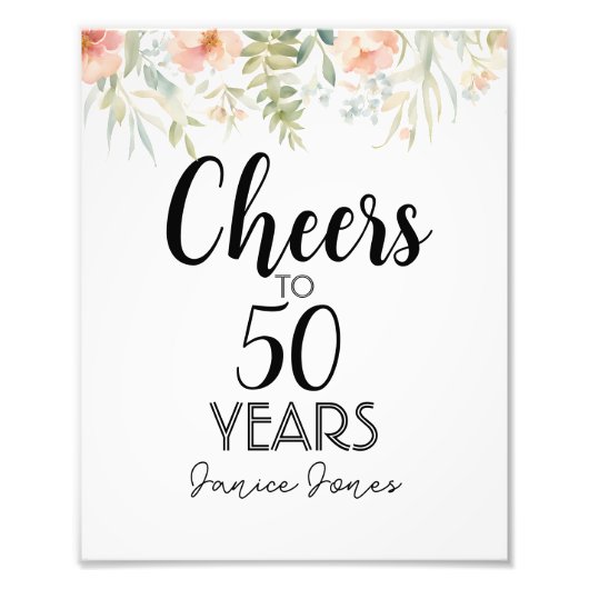 Geburtstagsfeier-Plakatkarte Fotodruck (Vorne)