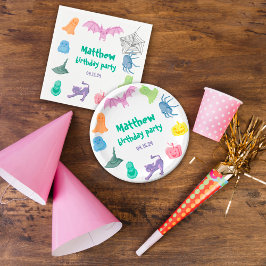 Geburtstagsfeier-Platte zu Halloween Pappteller