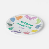 Geburtstagsfeier-Platte zu Halloween Pappteller (Schrägansicht)