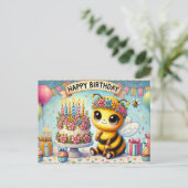 Geburtstagsfeier Postkarte (Stehend Vorderseite)