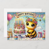 Geburtstagsfeier Postkarte (Vorne/Hinten)