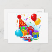Geburtstagsfeier Postkarte (Vorne/Hinten)