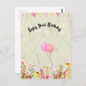 Geburtstagsfeier Postkarte (Vorne/Hinten)