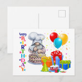 Geburtstagsfeier postkarte (Vorne/Hinten)