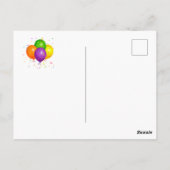 Geburtstagsfeier Postkarte (Rückseite)