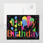 Geburtstagsfeier Postkarte (Vorne/Hinten)