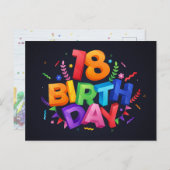 Geburtstagsfeier Postkarte (Vorne/Hinten)