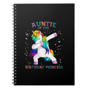 Geburtstagsfeier Prinzessin Dab Einhorn Tante Rain Notizblock