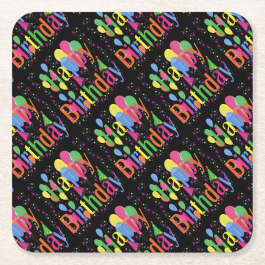 Geburtstagsfeier Rechteckiger Pappuntersetzer (Vorderseite)