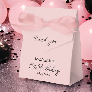 Geburtstagsfeier Rosa Dankeschön Name Geschenkschachtel