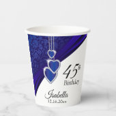 Geburtstagsfeier Sapphire Pappbecher (Vorderseite)