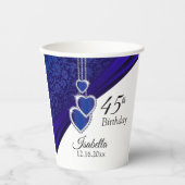 Geburtstagsfeier Sapphire Pappbecher (Vorderseite)