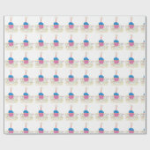 Geburtstagsfeier Star Candle Cupcakes Geschenkpapier (Flach)