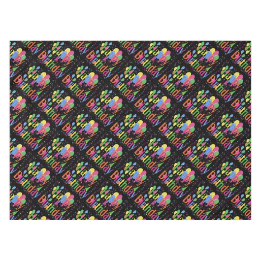 Geburtstagsfeier Tischdecke (Vorderseite (Horizontal))