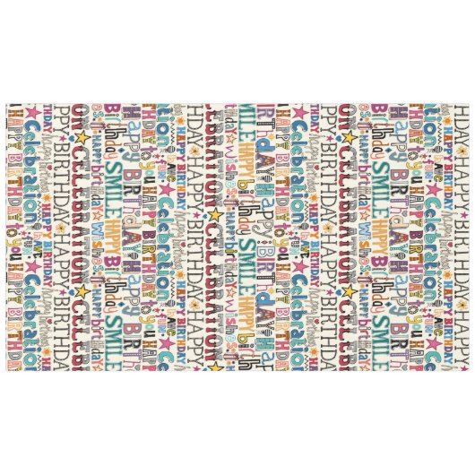 Geburtstagsfeier Tischdecke (Vorderseite (Horizontal))