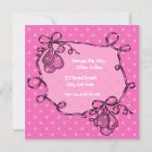 Geburtstagsfeier von Mädchen Einladung (Rückseite)