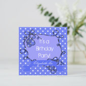 Geburtstagsfeier von Mädchen Einladung (Stehend Vorderseite)