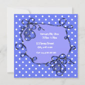 Geburtstagsfeier von Mädchen Einladung (Rückseite)