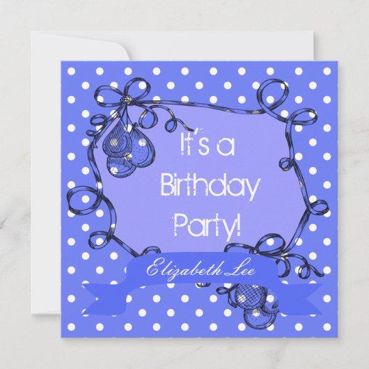 Geburtstagsfeier von Mädchen Einladung (Vorderseite)