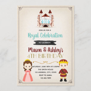Geburtstagsfeier von Prinzessin und Prinzessin Einladung