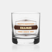 Geburtstagsfeier Whiskyglas (Vorderseite)