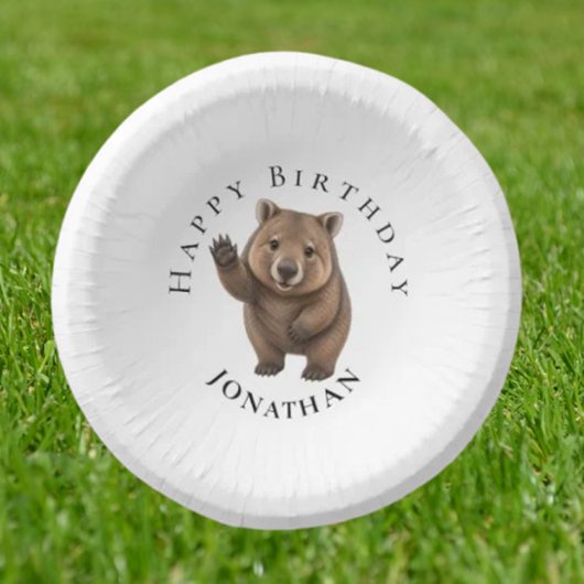 Geburtstagsfeier Wombat Pappteller