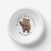 Geburtstagsfeier Wombat Pappteller (Vorderseite)
