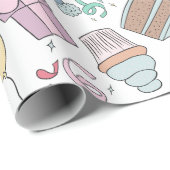 Geburtstagsfeier Wrapping Paper Geschenkpapier (Rolleneckpunkt)