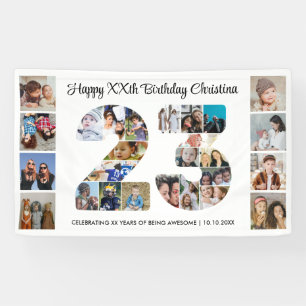 Geburtstagsfeier zum 23. Nummer 23 Fotocollage Banner