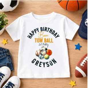 Geburtstagsfeier zum 2. Geburtstag mit Sport-Thema Baby T-shirt