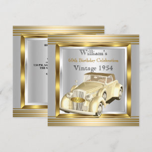 Geburtstagsfeier zum 60. von Vintage Car Mans in G Einladung