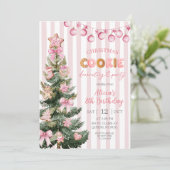 Geburtstagsfeier zum Dekorieren von rosa Mädchenke Einladung (Stehend Vorderseite)