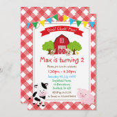 Geburtstagsfeier zum Thema Landwirtschaft Einladung (Vorne/Hinten)