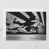 Geburtstagsfeier zum Thema Motorrad - Einladung (Vorderseite)
