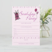 Geburtstagsfeiereinladung Design Einladung (Stehend Vorderseite)
