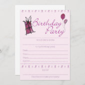 Geburtstagsfeiereinladung Design Einladung (Vorne/Hinten)