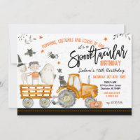 Geburtstagsfeiereinladung von Traktor Halloween,