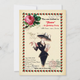 Geburtstagsfeierlerin Jegliches Alter,Gatsby-Stil, Einladung