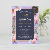 Geburtstagsfeierliche Frühlingsfeier Blume Einladung (Stehend Vorderseite)