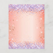 Geburtstagsfeiertag Glitzer lila Aufforderung (Rückseite)