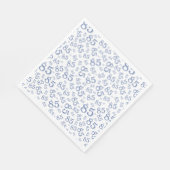 Geburtstagsfeiertag Muster Blau/Weiß Serviette (Ecke)