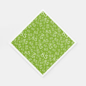 Geburtstagsfeiertag Muster Grün/Weiß Serviette (Ecke)
