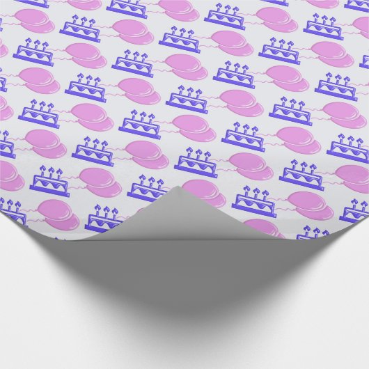 Geburtstagsfeiertags-Partymuster Geschenkpapier (Ecke)