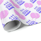 Geburtstagsfeiertags-Partymuster Geschenkpapier (Rolleneckpunkt)