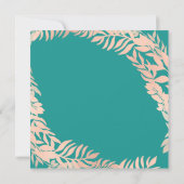 Geburtstagsfeiertagsleafe Minze Aquamarine Rose Go Einladung (Rückseite)