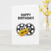Geburtstagsfilmspule Karte (Gelbe Blume)