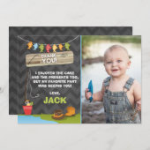 Geburtstagsfischen dank Karte Party (Vorne/Hinten)